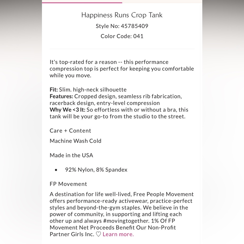 Free People Happiness Runs Crop - Picture 7 of 7